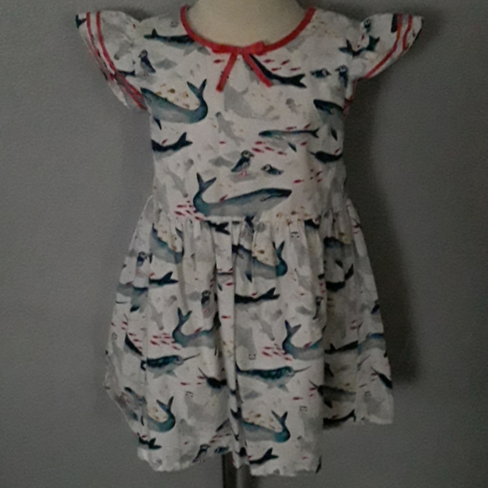 4T Toddler Girls' Sea Creature A Line Dress